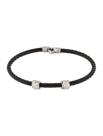 Charriol Diamond 2 Station Cable Bangle Bracelet