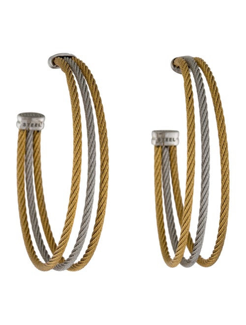 Charriol Two-Tone Intersection Hoop Earrings