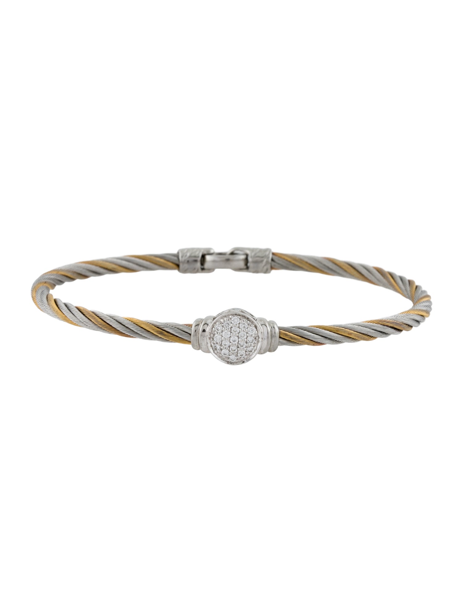 Charriol Diamond Cable One Station Bracelet