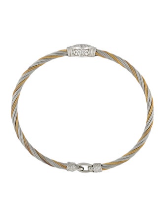 Charriol Diamond Cable One Station Bracelet