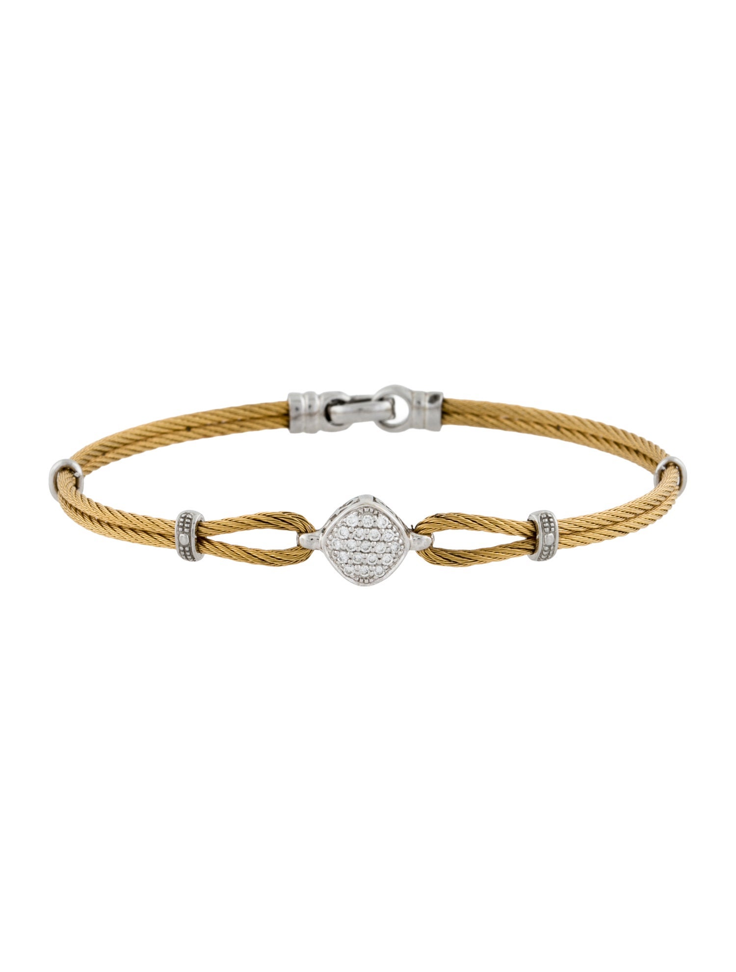 Charriol Diamond Cable Station Bracelet
