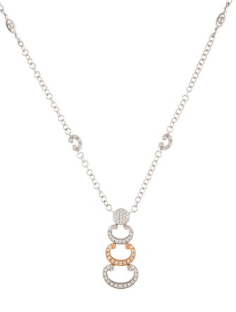 Charriol 18K Diamond 3 'C' Pendant Necklace