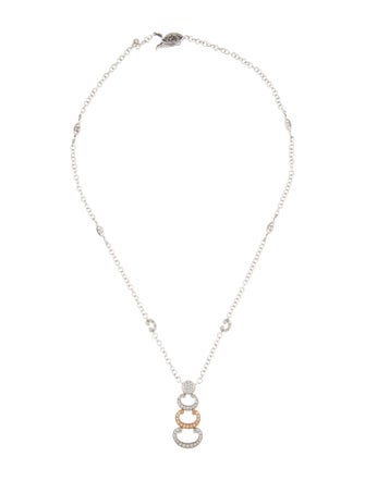 Charriol 18K Diamond 3 'C' Pendant Necklace