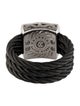 Charriol Diamond Celtic Noir Nautica Cable Cocktail Ring