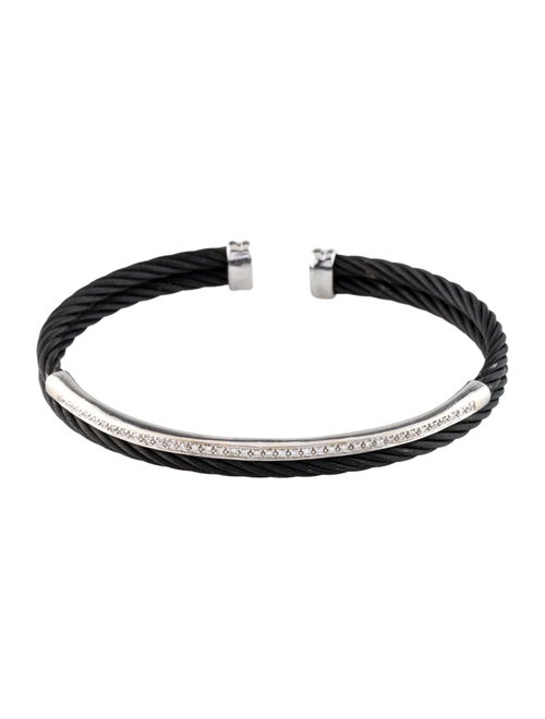 Charriol Diamond Bar Cuff Bracelet