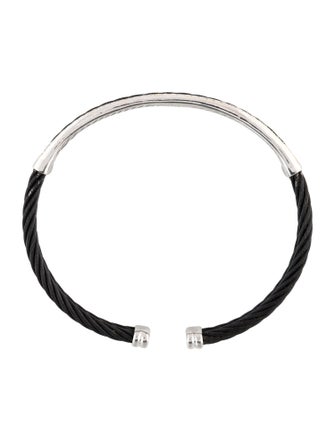 Charriol Diamond Bar Cuff Bracelet