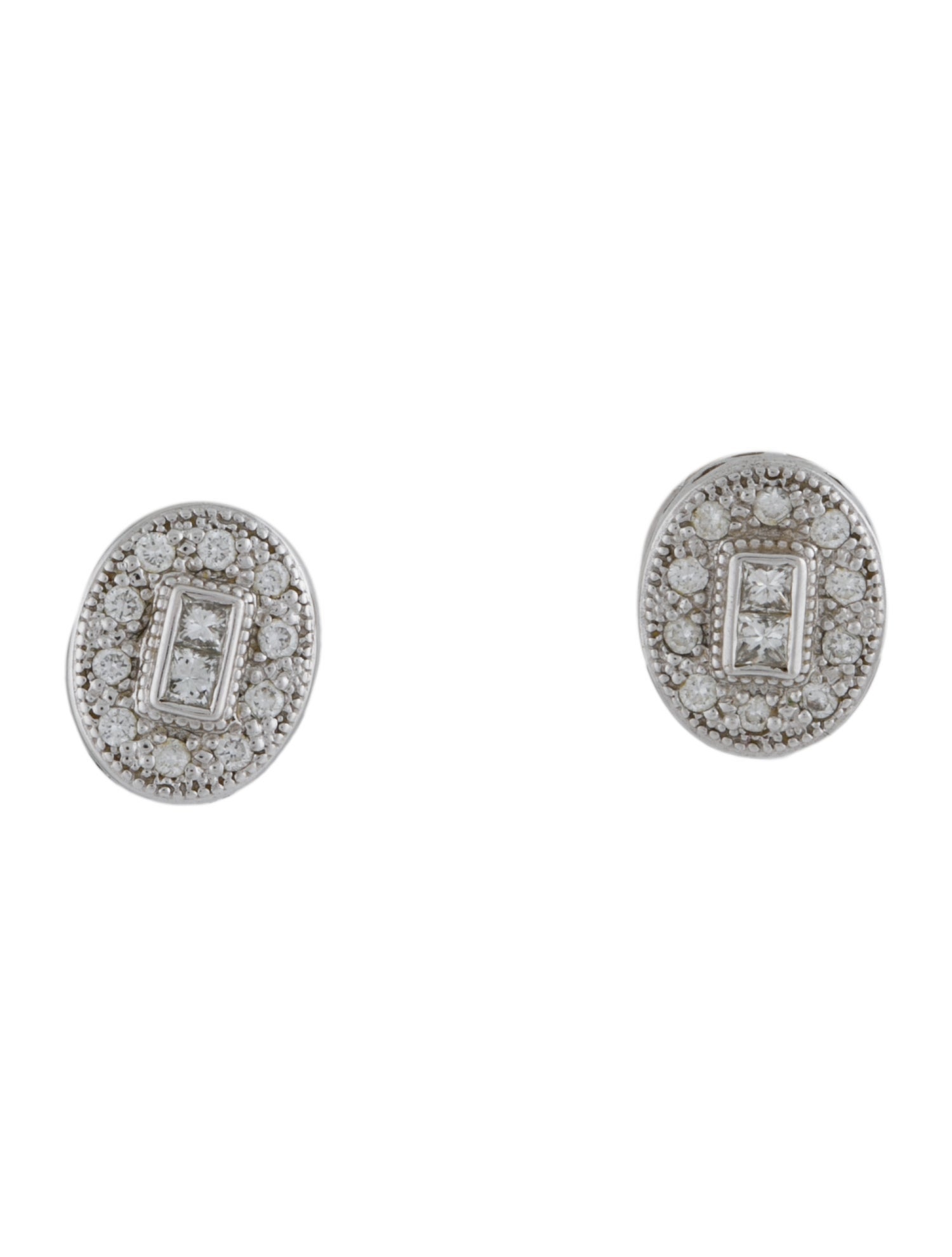 Charriol 18K Diamond Halo Stud Earrings