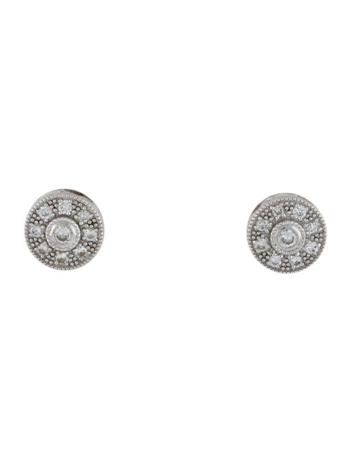 Charriol 18K Diamond Flamme Blanche Stud Earrings