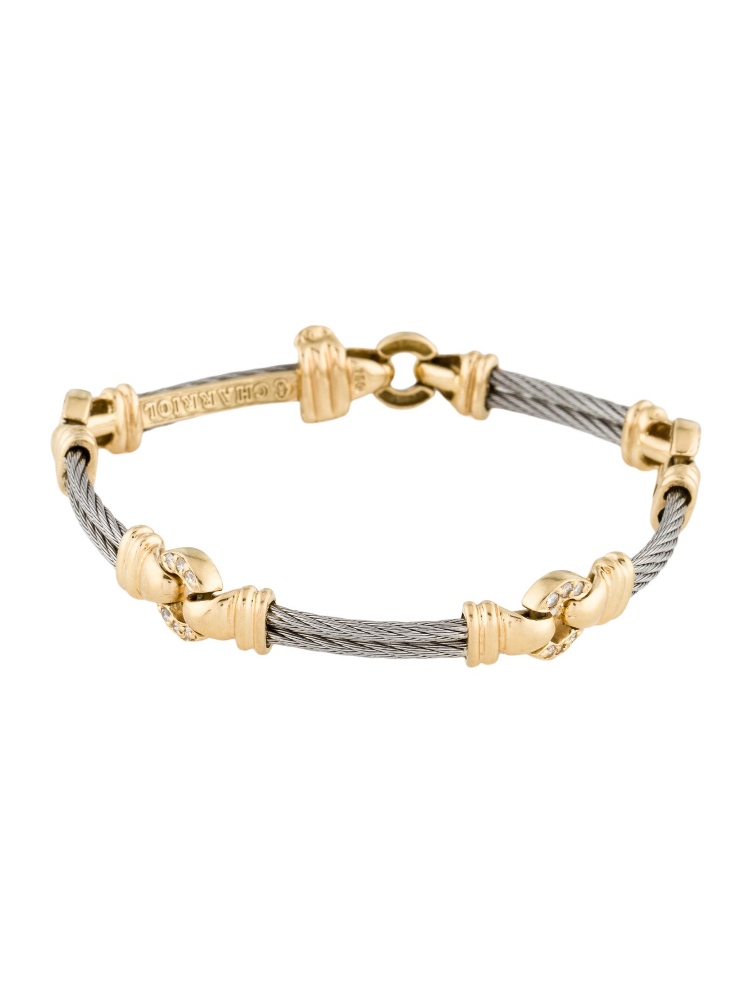 Charriol Diamond Cable Link Bracelet