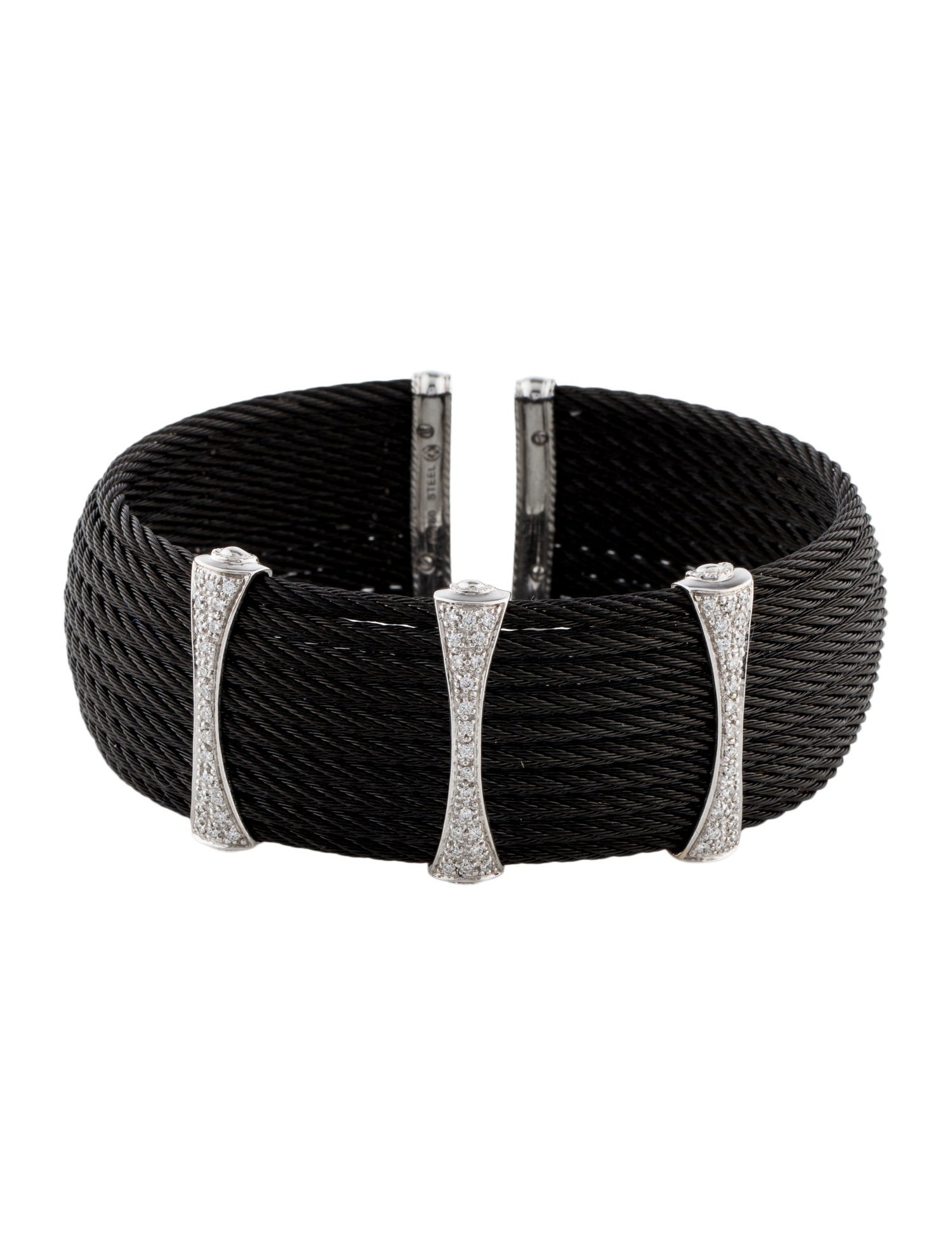 Charriol Diamond Celtic Cable Bracelet