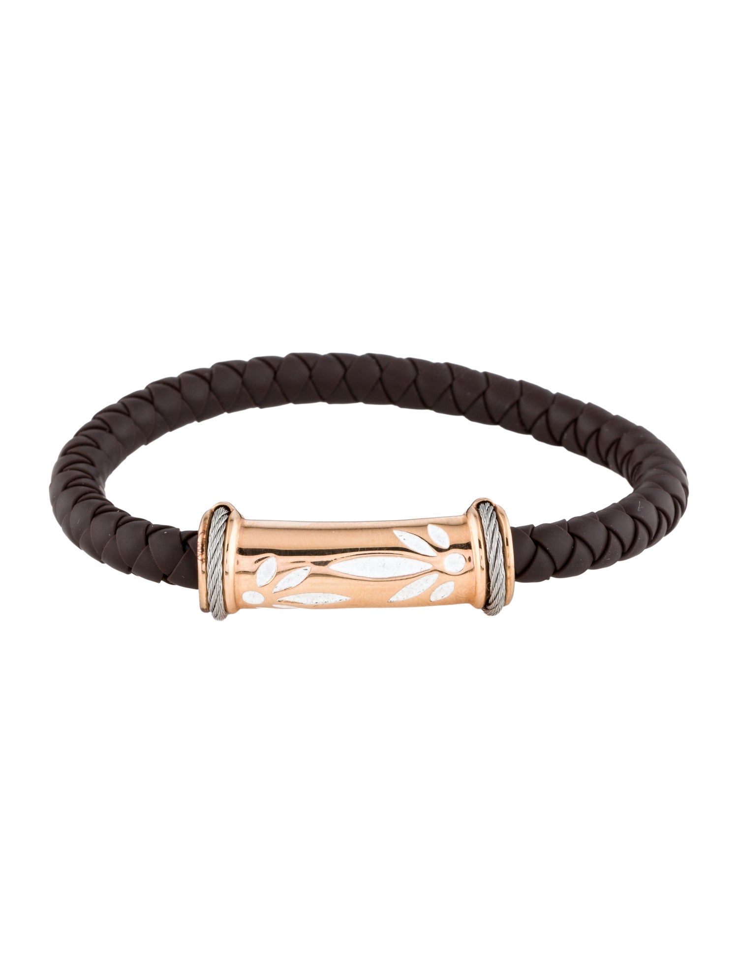 Charriol Flower Pattern Bangle Bracelet