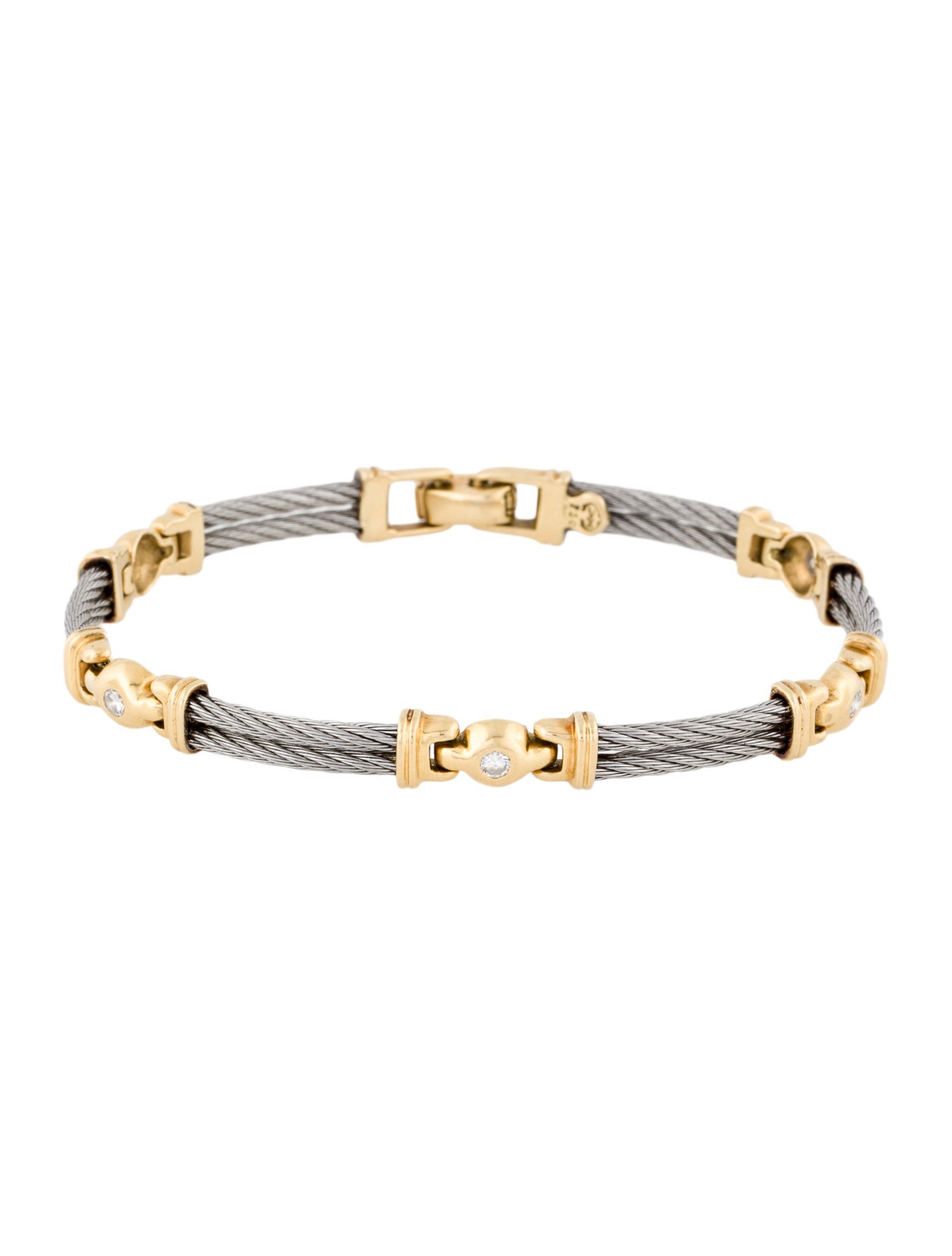 Charriol Diamond Cable Link Bracelet