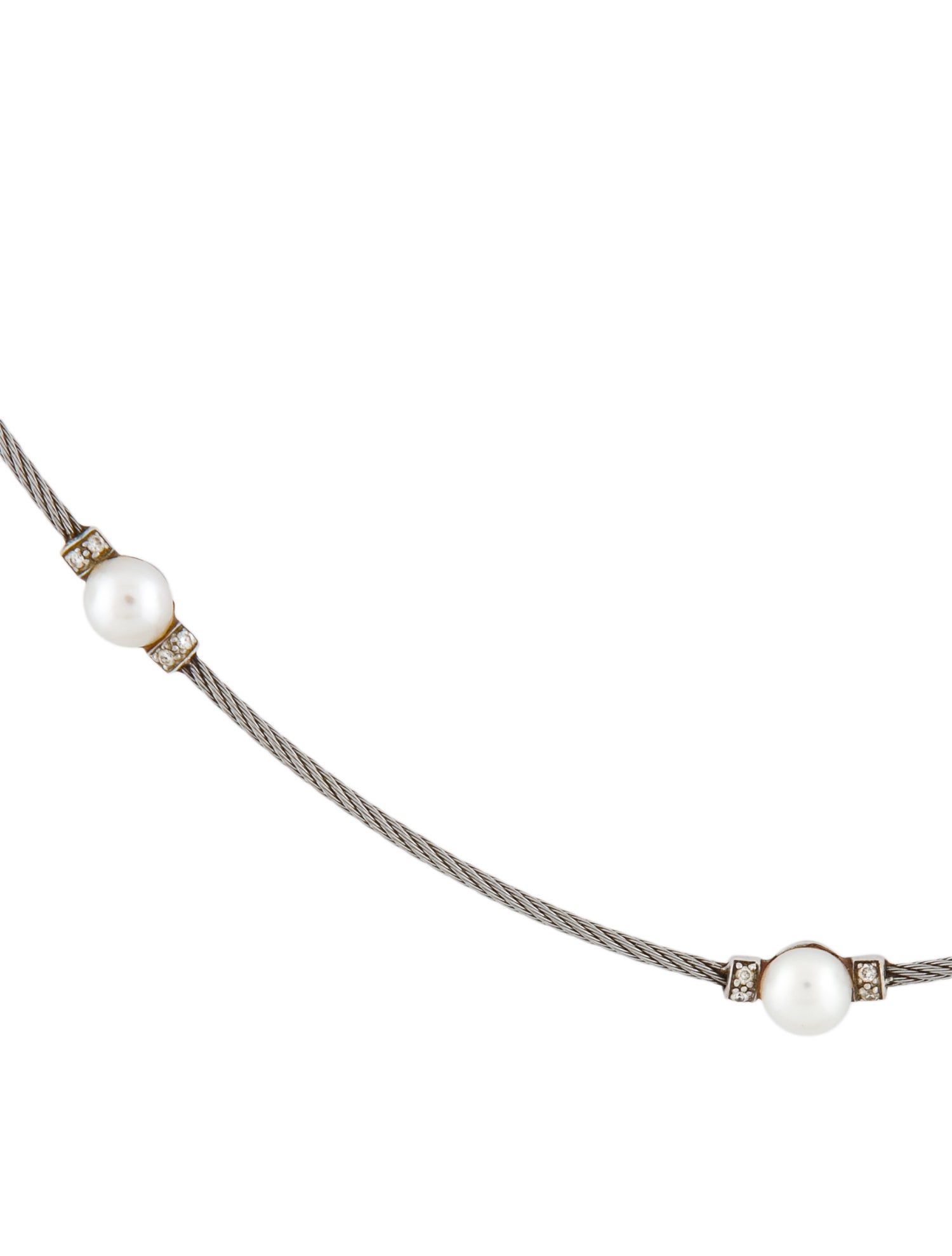 Charriol Pearl & Diamond Cable Choker