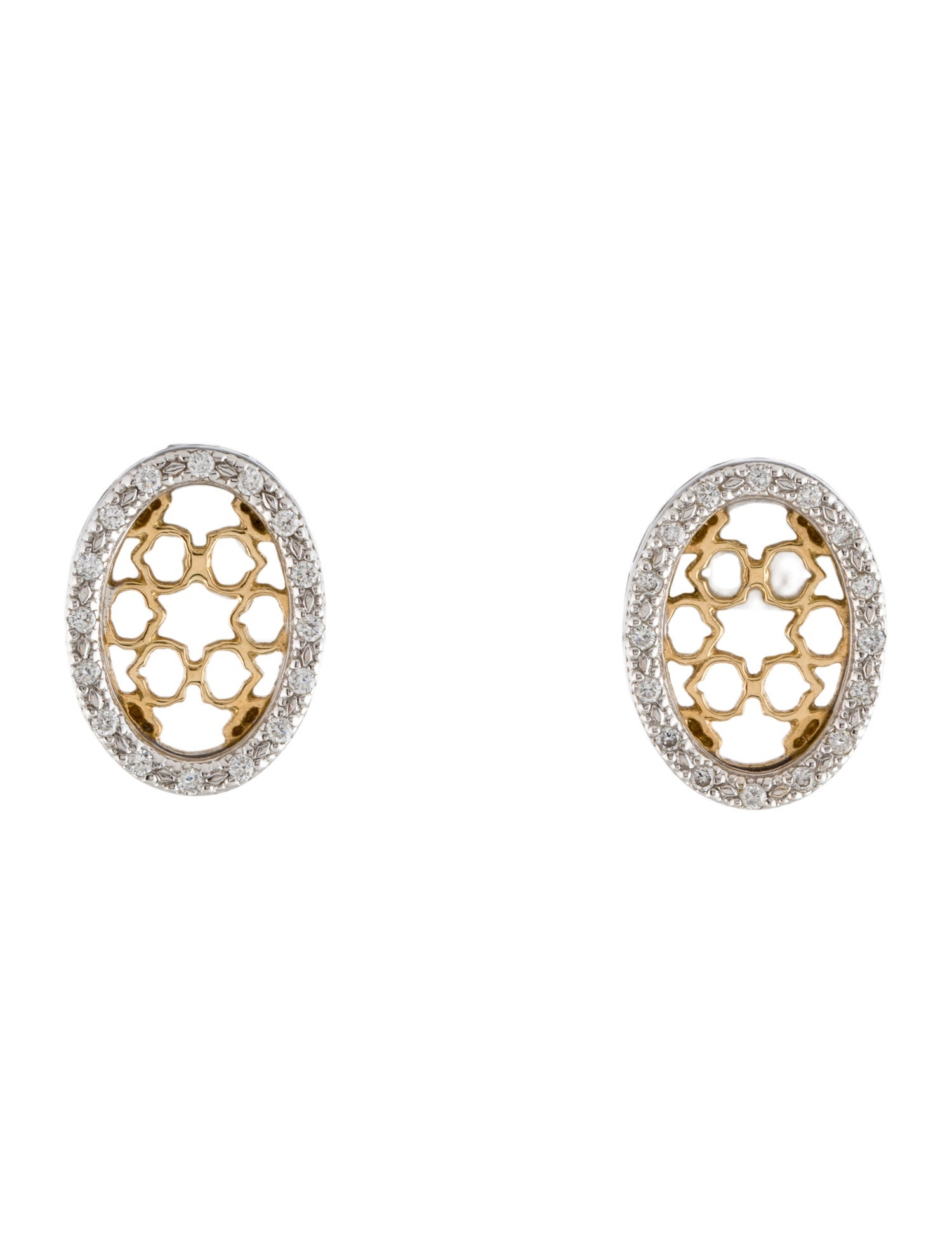 Charriol 18K Diamond Stud Earrings