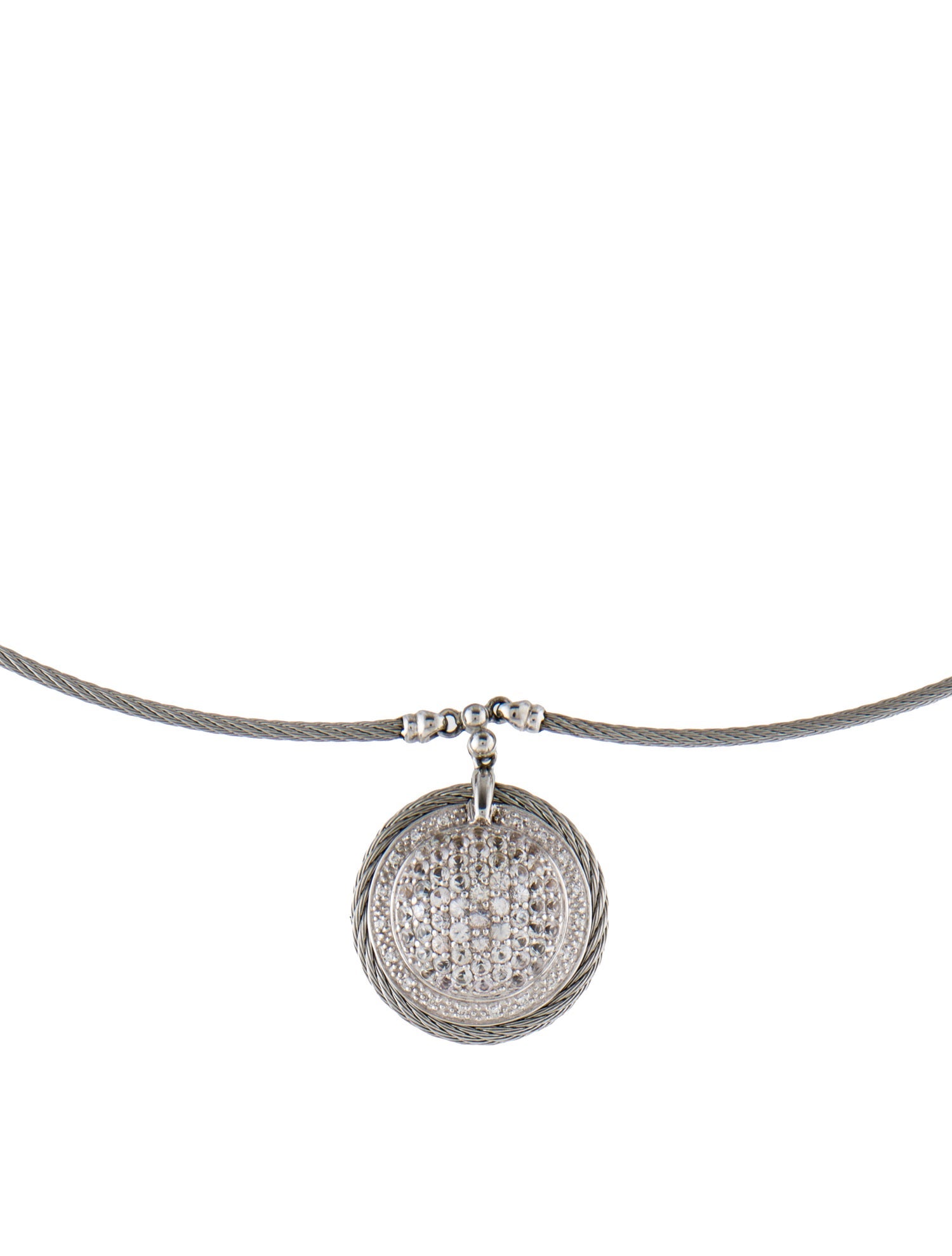 Charriol Sapphire & Diamond Cable Pendant Necklace