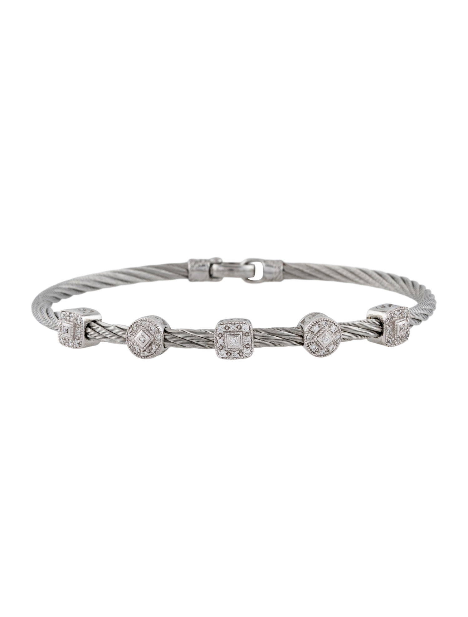 Charriol Diamond Five Station Bracelet