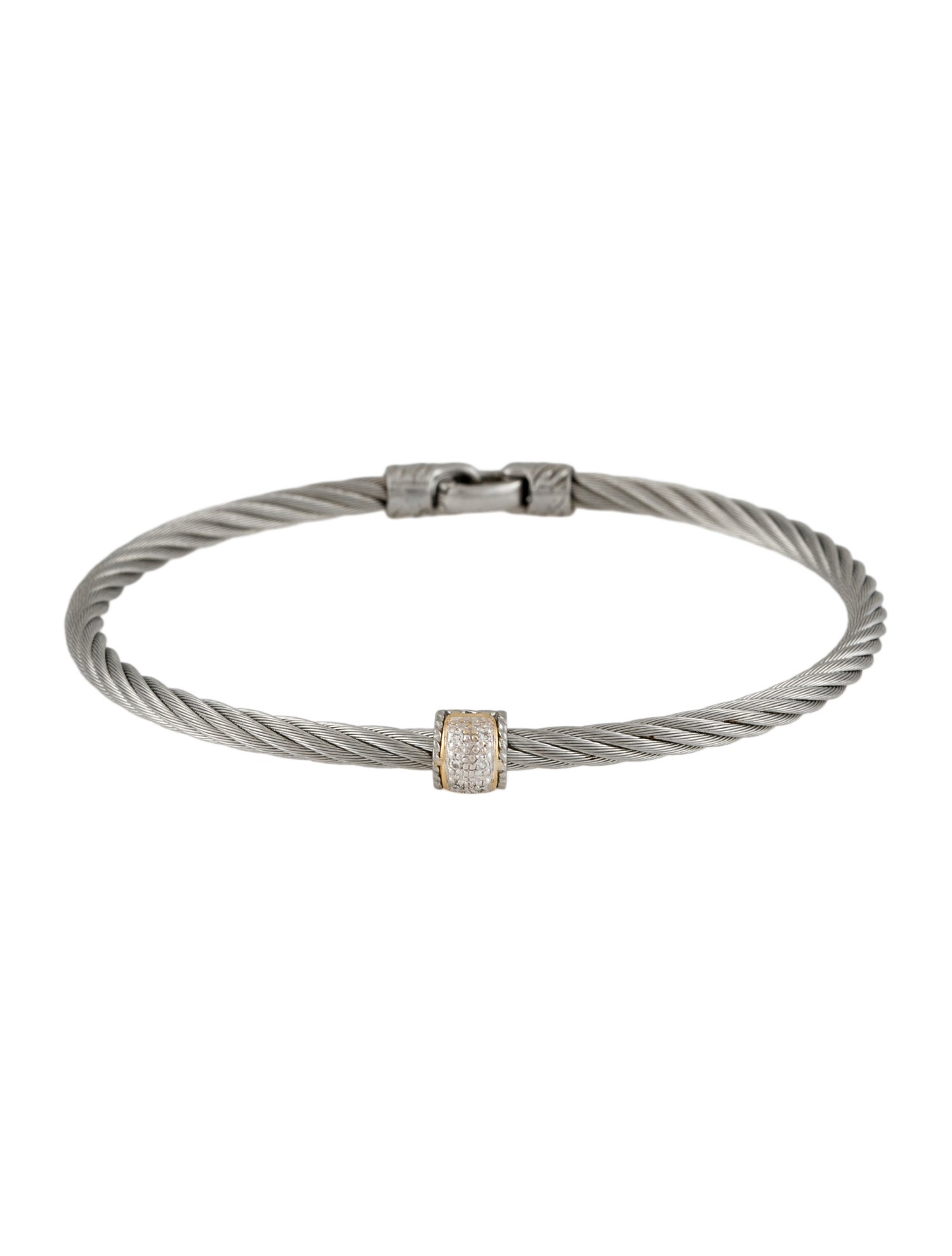 Charriol Diamond Station Cable Bracelet