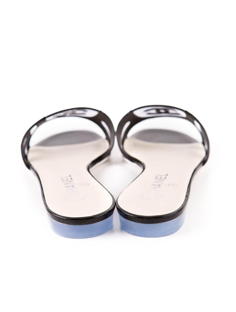 chanel clear sandals