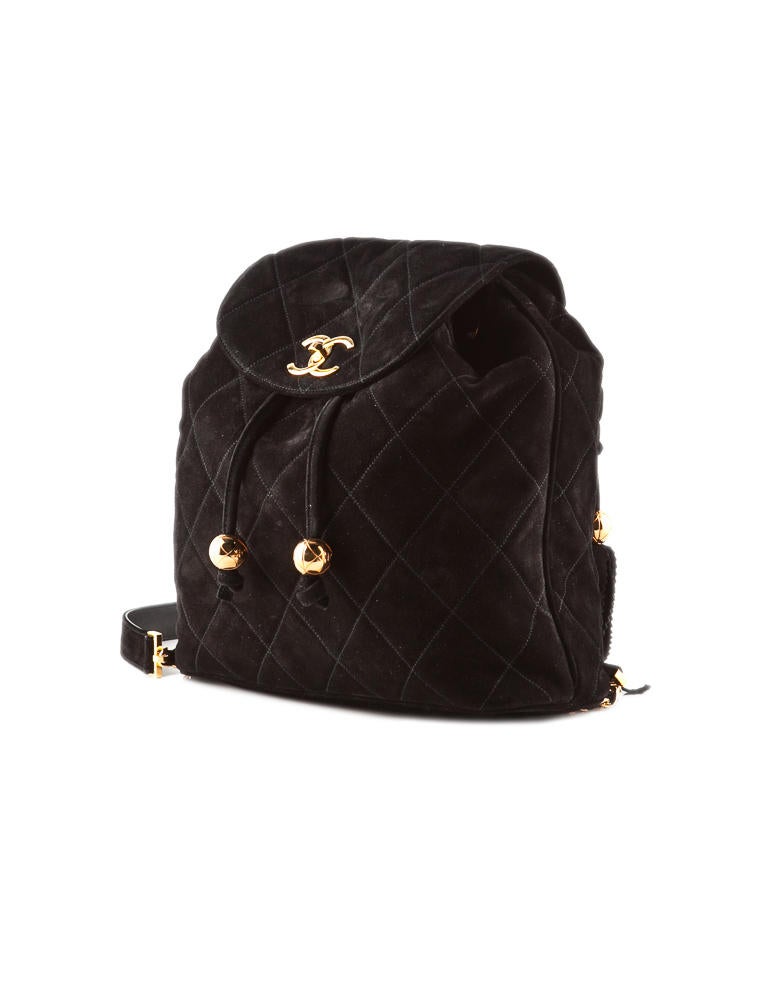 chanel suede backpack