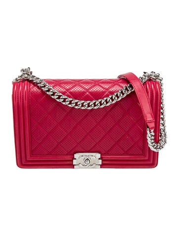 Chanel Shoulder Bags Large Perforated Boy Bag