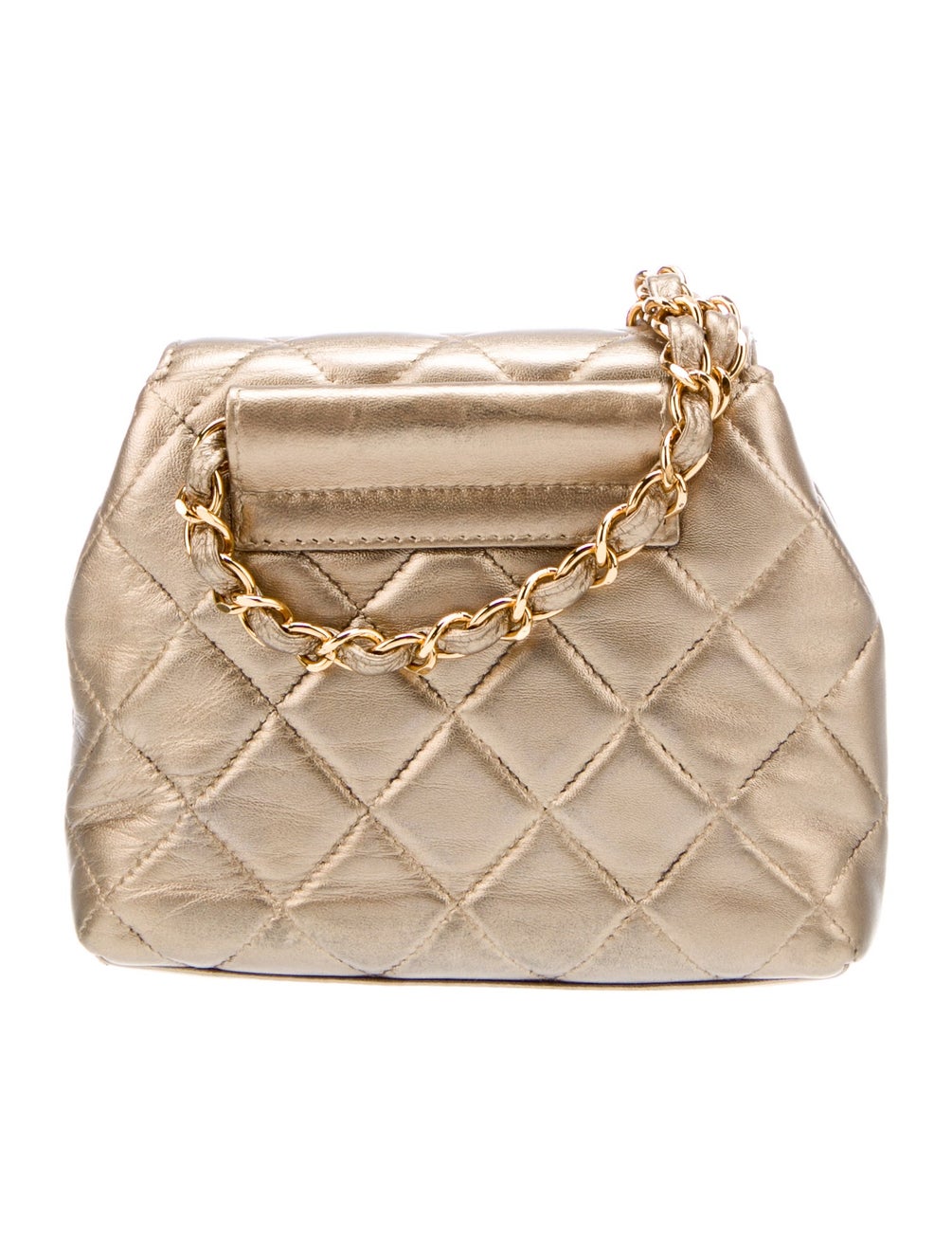 Chanel Quilted CC Waist Bag Gold Crossbody Bags, Handbags