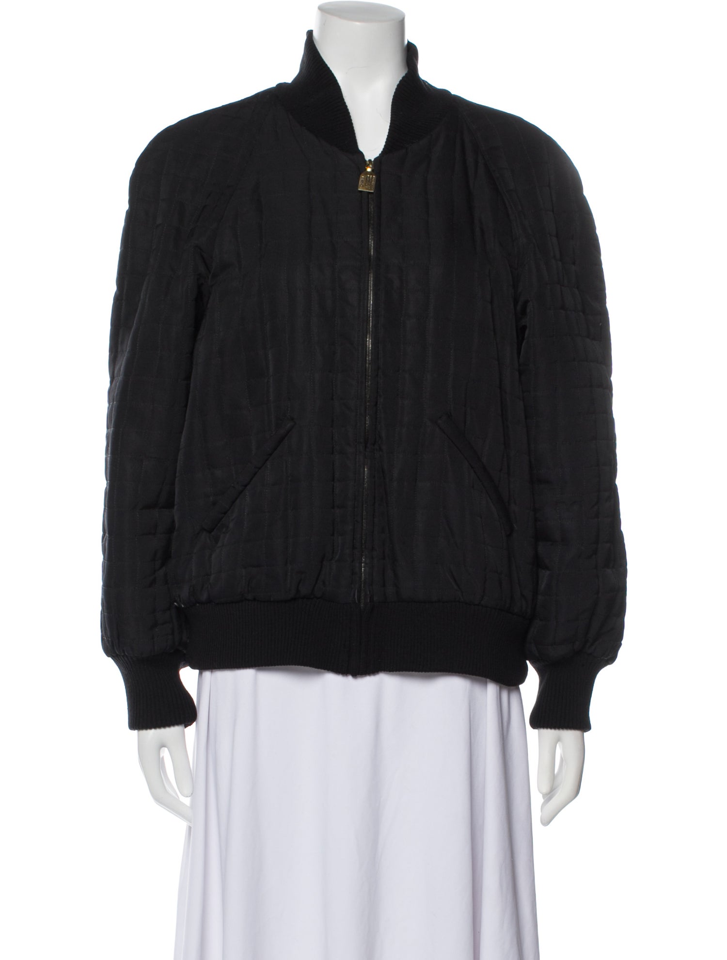 Chanel Vintage Bomber Jacket Black Jackets, Clothing CHA1002980