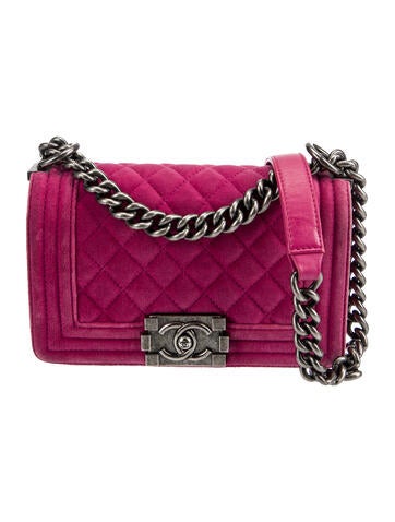 Chanel Shoulder Bags Small Velvet Boy Bag