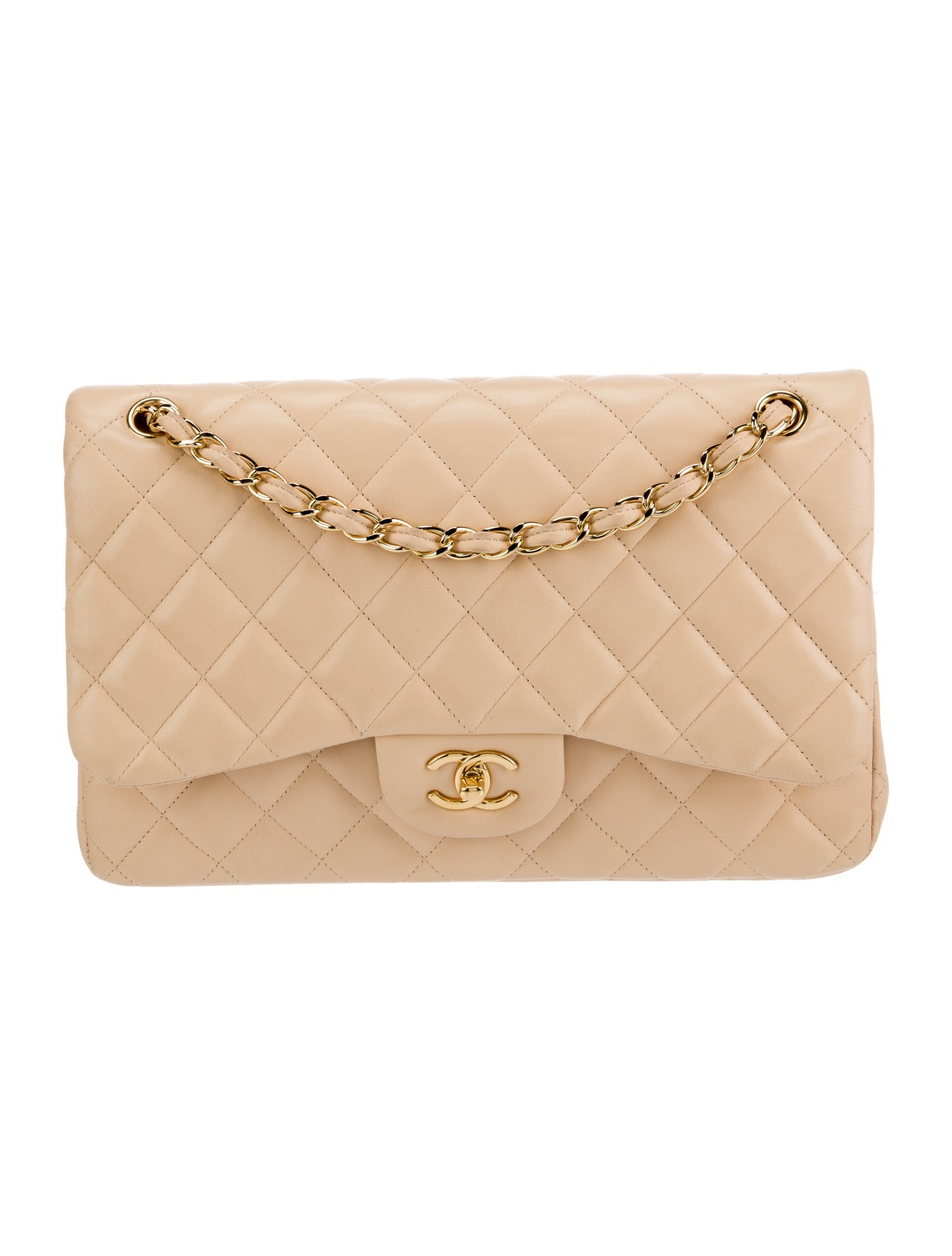 Chanel Classic Jumbo Double Flap Bag Neutrals Shoulder Bags, Handbags
