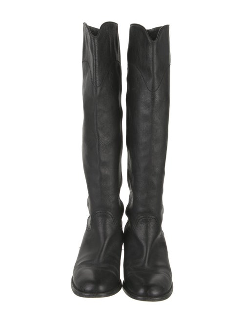 Chanel Interlocking CC Logo Leather Riding Boots