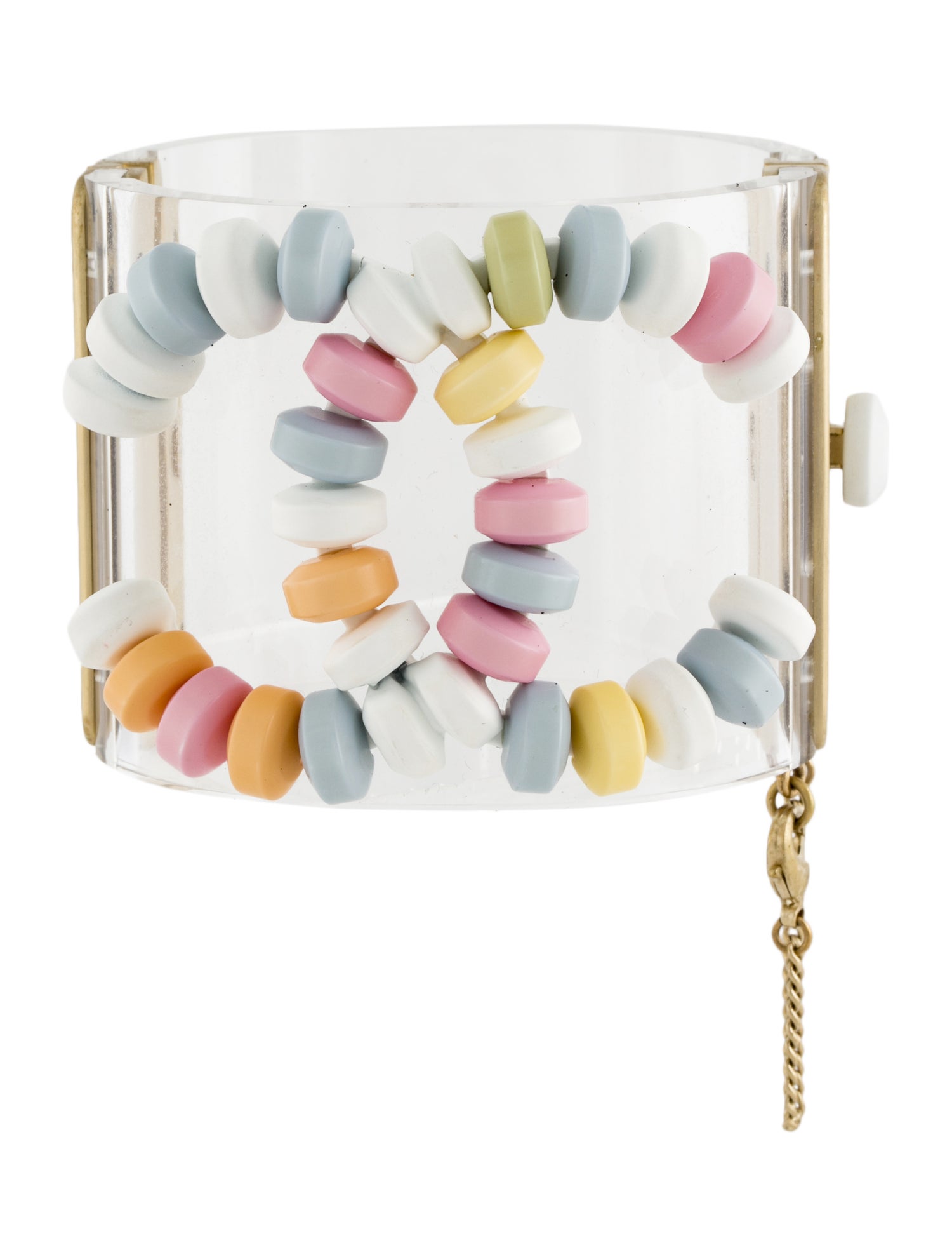 Chanel Resin Candy Hinged Cuff Bracelet - Cuff, Bracelets