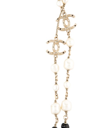 Chanel Faux Pearl, Strass, Resin & Enamel Bead Necklace