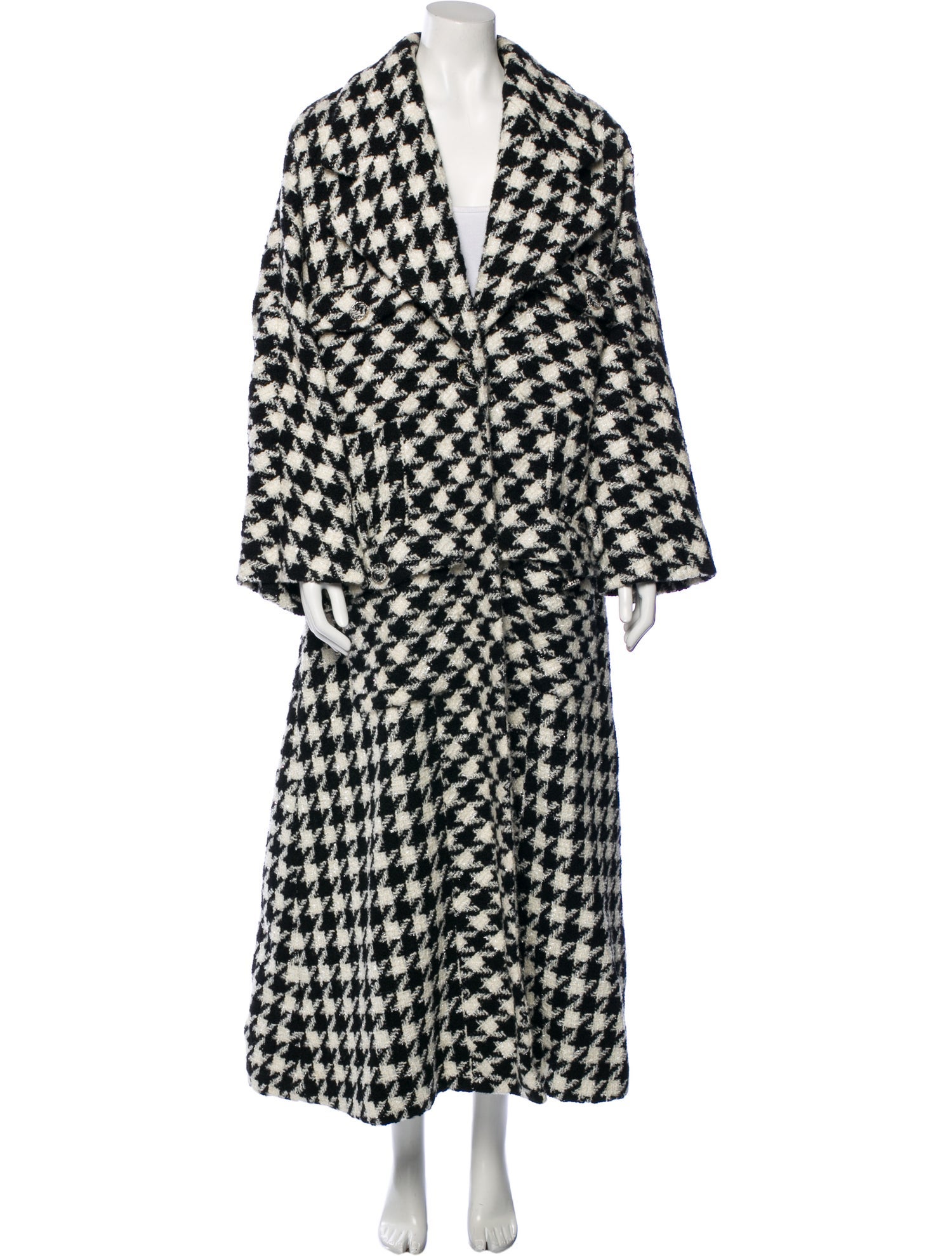 Chanel on sale houndstooth coat