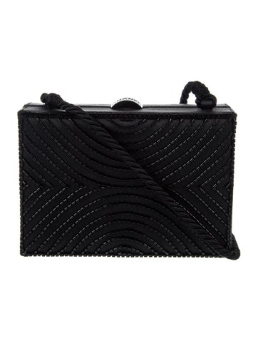Chanel Crossbody Bags Satin Beaded Evening Bag