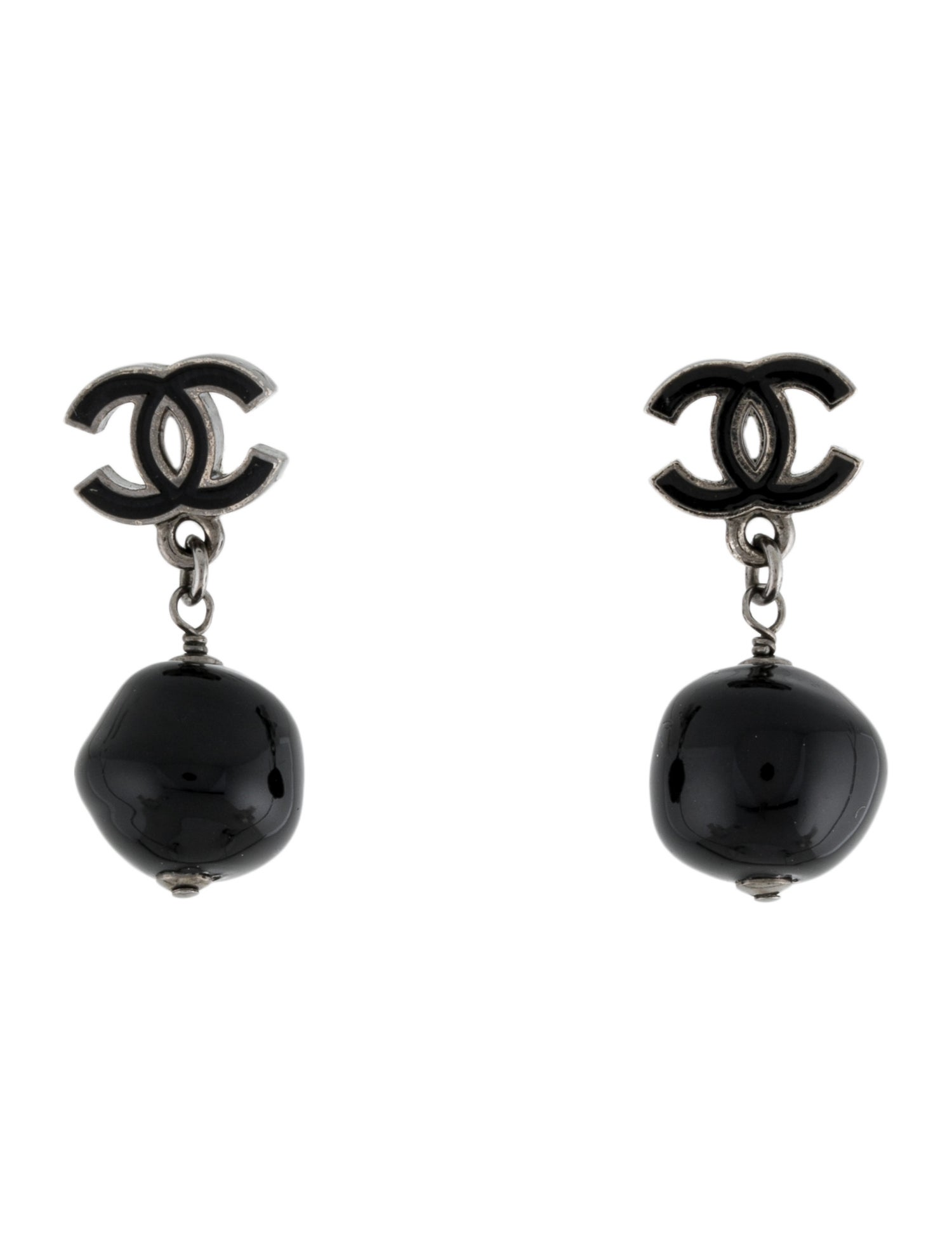Chanel Resin CC Drop Earrings