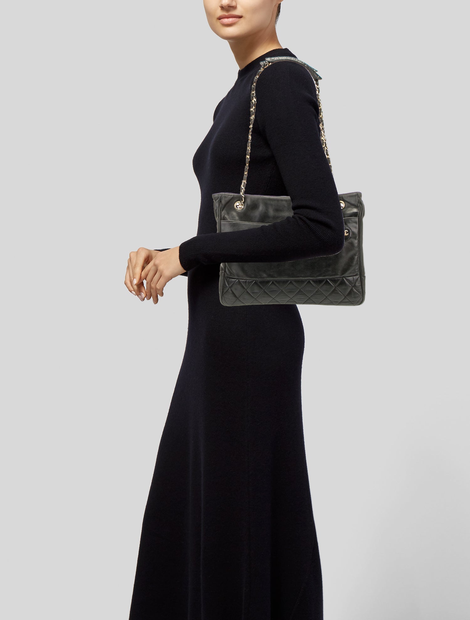 Chanel Quilted Chain Tote