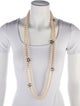 Chanel Faux Pearl & Strass CC Station Beaded Necklace