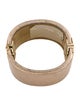 Chanel Leather CC Hinged Bangle Bracelet