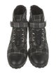 Chanel 2008 Plaid Print Combat Boots