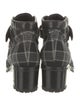 Chanel 2008 Plaid Print Combat Boots
