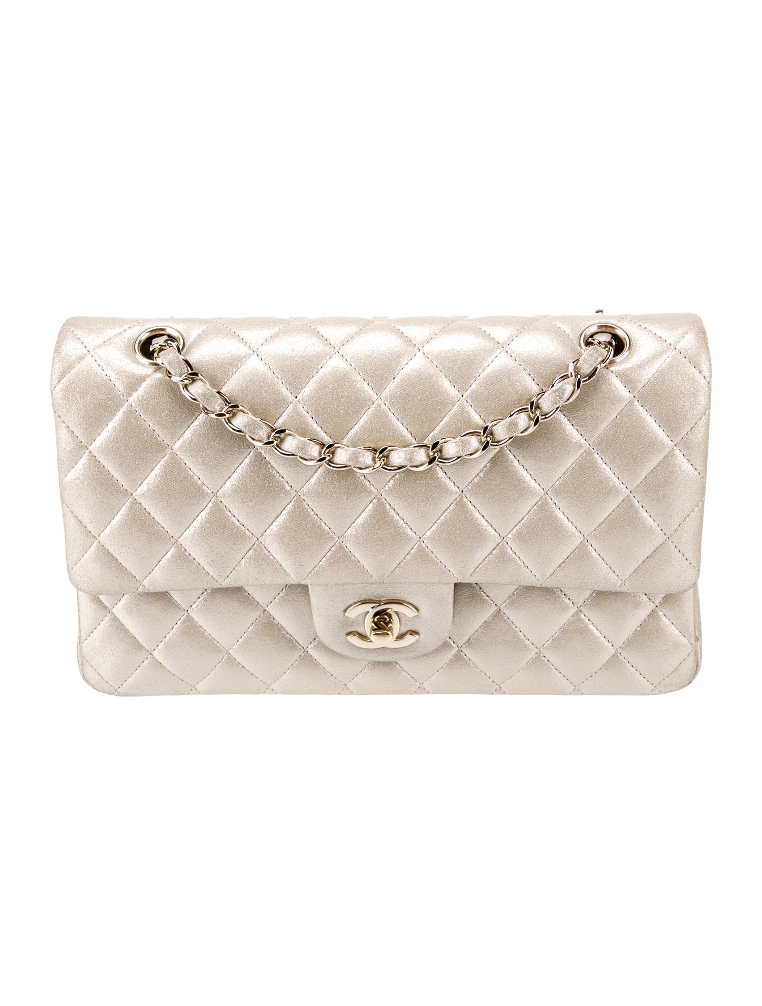 Chanel Medium Metallic Double Flap Bag