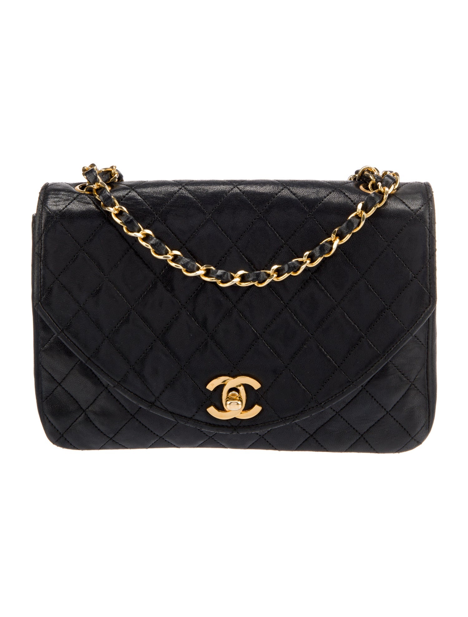 Chanel Quilted Half Moon Flap Bag - Black Crossbody Bags