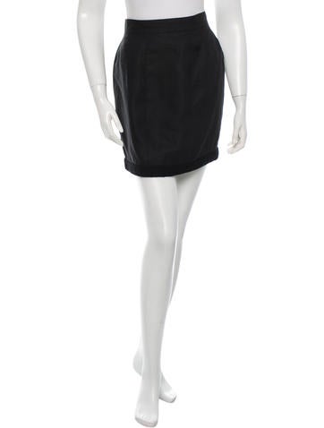 Chanel Tweed-Trimmed Mini Skirt