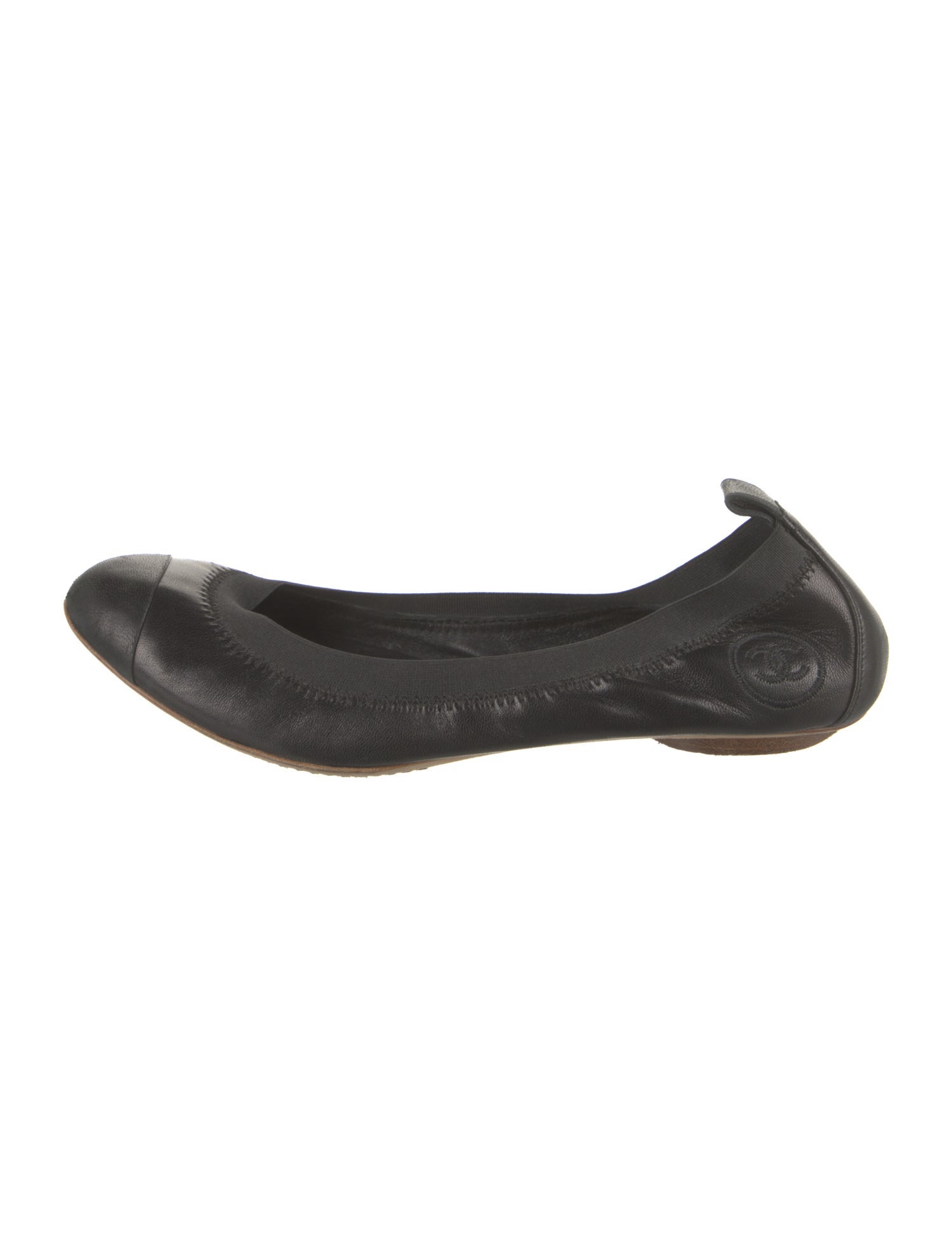 Chanel Vintage Interlocking CC Logo Flats Black Flats, Shoes