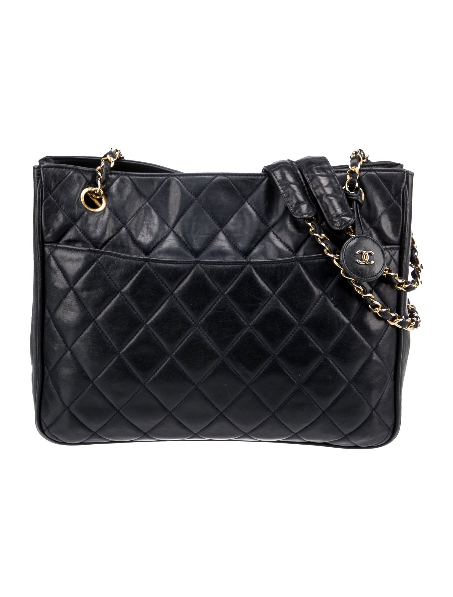 Chanel Quilted Tote Blue Totes, Handbags CHA1024659 The RealReal