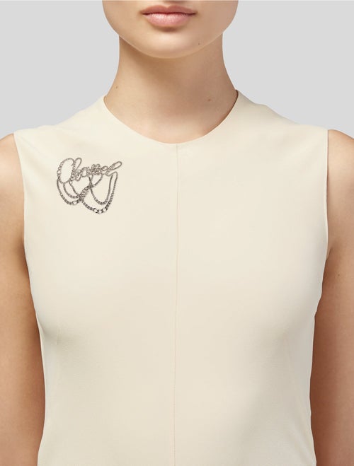 Chanel Chain Link Script Brooch