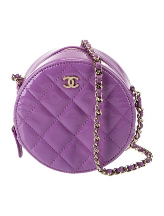 Chanel Patent Round Clutch w/ Chain