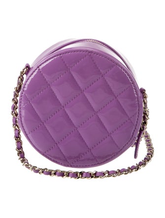 Chanel Patent Round Clutch w/ Chain