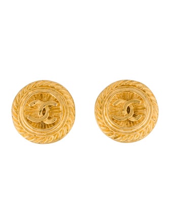 Chanel Vintage CC Clip-On Earrings
