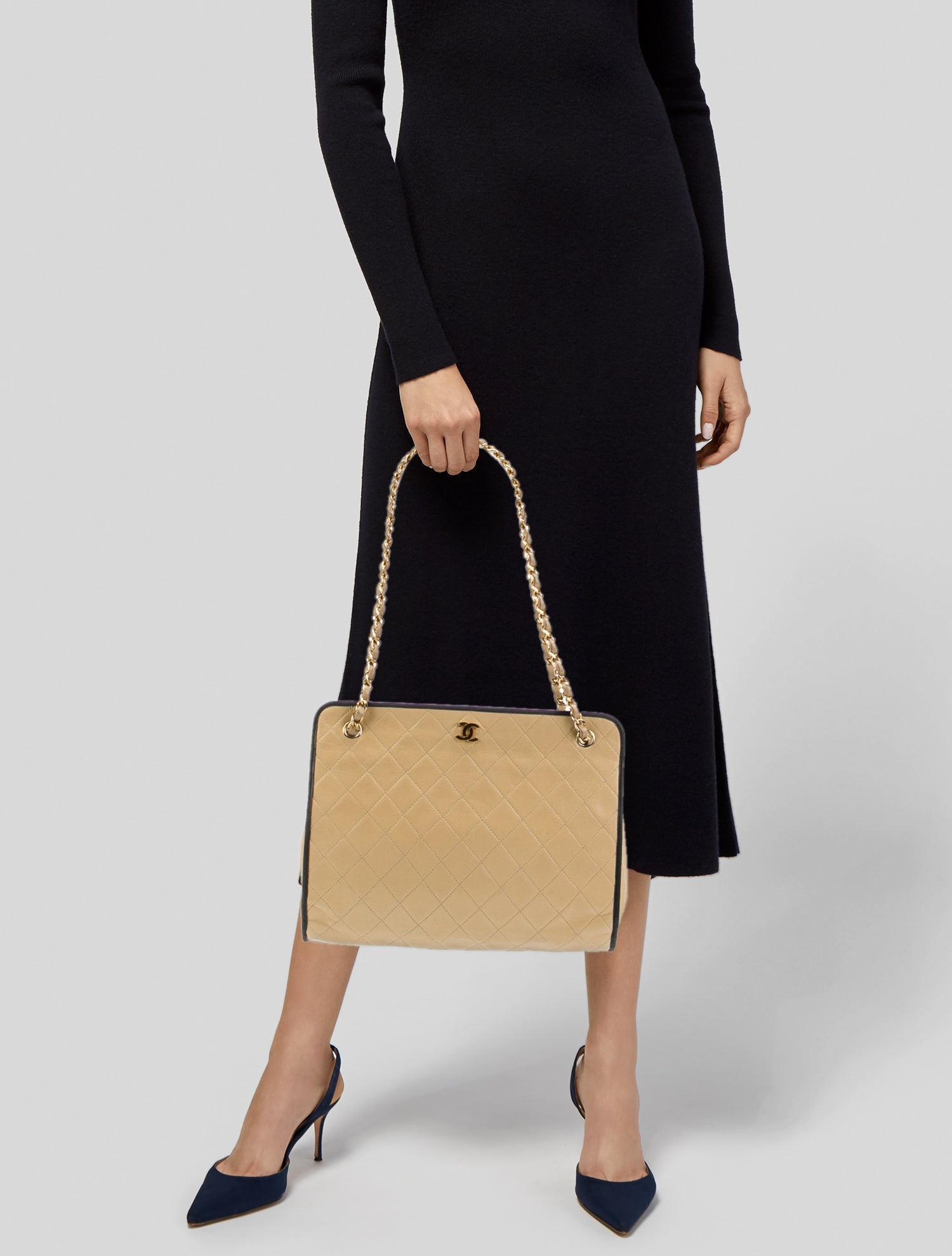 Chanel Quilted CC Shoulder Bag