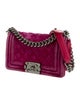 Chanel Velvet Small Boy Bag